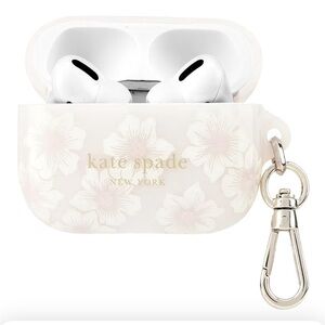 Kate Spade AirPods Case W Keychain Ring Brand New W Box Hollyhock Cream Floral